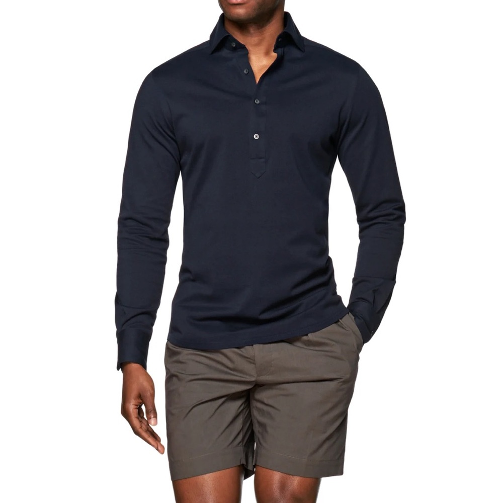 Suitsupply Dark Blue Casual Button Down Shirt